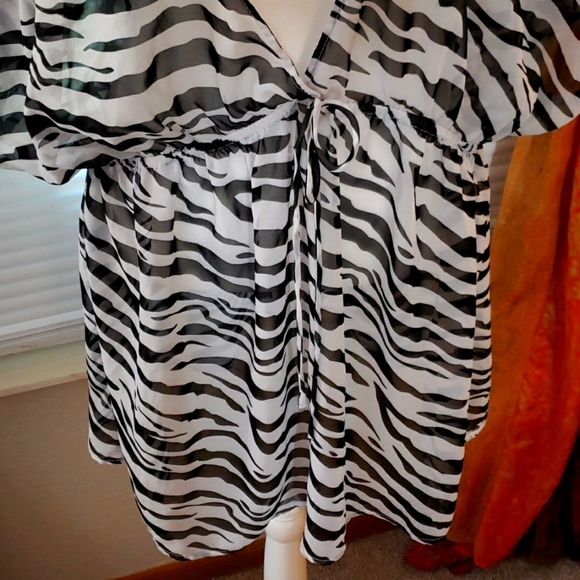 Torrid Zebra Print Cover Up - Picture 3 of 4